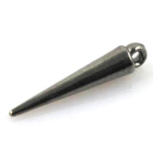 CCB bullet pendant, black, approx 5x24mm