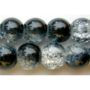 Round Crackle Glass Beads, 8mm dia, 115pcs per st