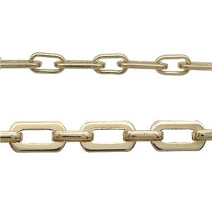 Copper Rolo Chain Gold Plated, approx 7-13mm, 5.5-10mm