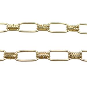 Copper Chain Gold Plated, approx 8.5-17mm, 4.5-9mm
