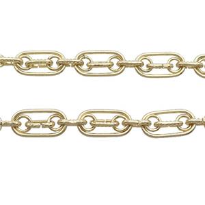 Copper Chain Gold Plated, approx 5.5mm, 8.5-17mm