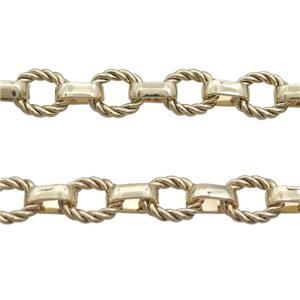 Copper Chain Gold Plated, approx 10-13mm