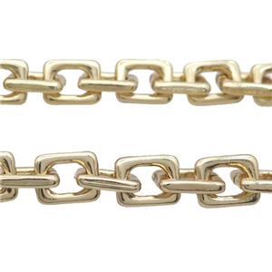 Copper Chain Gold Plated, approx 11-14mm