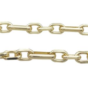 Copper Chain Gold Plated, approx 10-16mm, 11-22mm