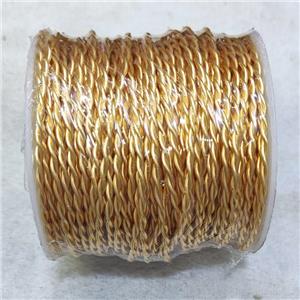 Copper Wire 18K Gold Plated, approx 2mm