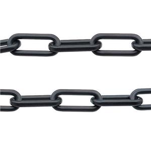 Alloy Chain Paperclip Black Painted, approx 15-35mm