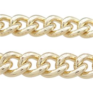 Aluminium Chain Gold Plted, approx 13-16mm