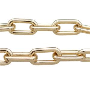 Alloy Paperclip Chain Gold Plated, approx 10-19mm
