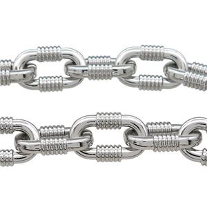 Alloy Chain Platinum Plated, approx 12.5-20mm