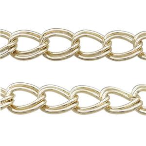 Aluminium Chain Double Gold Plated, approx 17-22mm