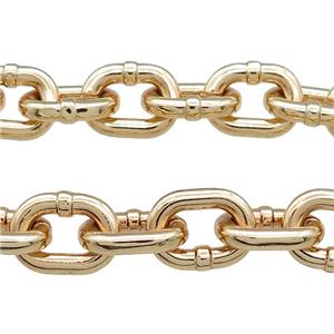 Alloy Chain Gold Plated, approx 11-15mm
