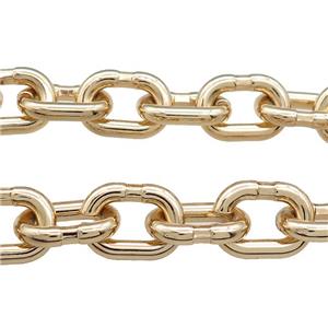 Alloy Chain Gold Plated, approx 14-20mm