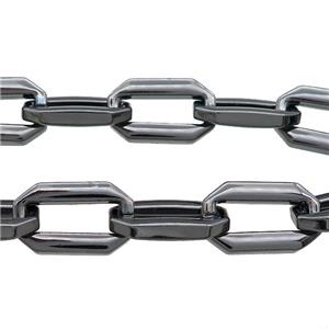 Alloy Chain Black Plated, approx 13-22mm