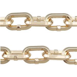 Alloy Chain Gold Plated, approx 15-25mm