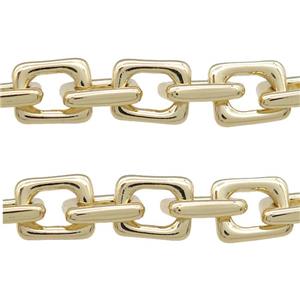 Alloy Chain Gold Plated, approx 11-13mm