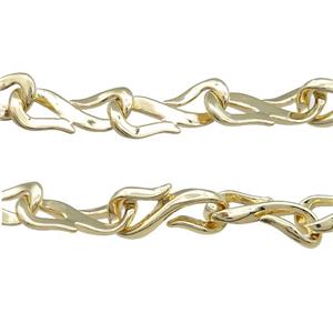 Alloy Chain Gold Plated, approx 9-22mm