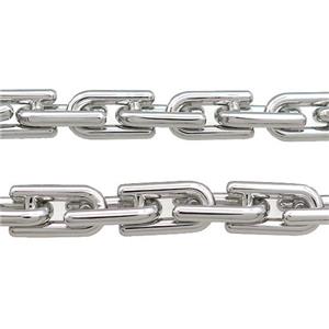 Alloy Chain Platinum Plated, approx 10-18mm