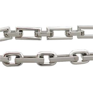 Alloy Chain Platinum Plated, approx 10-15mm, 10-20mm