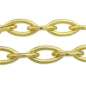 Alloy Chain Gold Plated, approx 10-20mm, 12-25mm