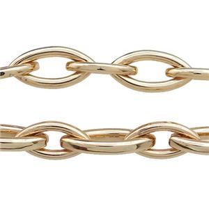 Alloy Chain Gold Plated, approx 10-20mm, 12-25mm
