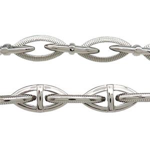 Alloy Chain Platinum Plated, approx 10-20mm