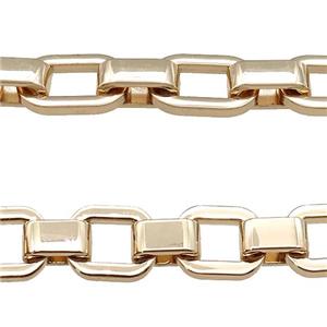 Alloy Chain Gold Plated, approx 7-14mm, 12-19mm