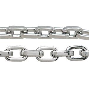 Alloy Chain Platinum Plated, approx 9-15mm