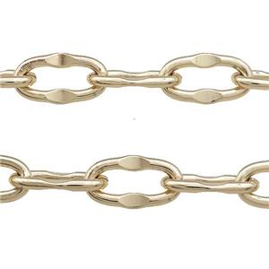 Iron Chain Gold Plated, approx 13-24mm
