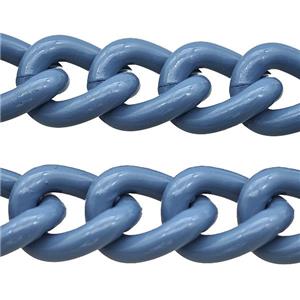 Aluminium Chain Blue Painted, approx 13-16mm