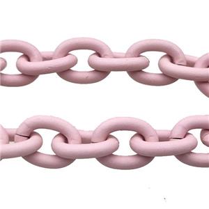Aluminium Chain Pink Painted, approx 14-17mm