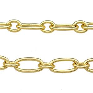 Copper Chain Gold Plated, approx 4-5mm, 4-9mm