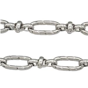 Copper Chain Platinum Plated, approx 6-9mm, 11-23mm