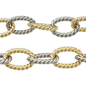 Copper Chain Gold Plated, approx 11.5-17mm