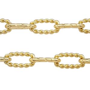Copper Chain Gold Plated, approx 11-22mm