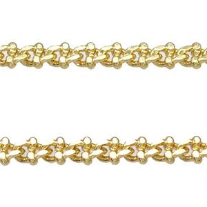 Copper Chain Gold Plated, approx 3mm