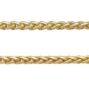 Copper Chain Gold Plated, approx 2mm
