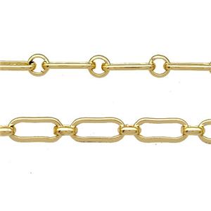 Copper Chain Gold Plated, approx 4mm, 4-10mm