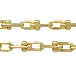 Copper Chain Gold Plated, approx 6-13mm