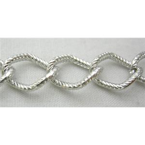 Nickel Color Chains, 9.5x12.5mm