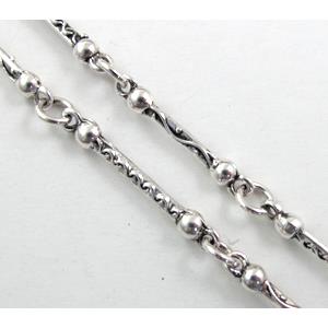 Antique Silver Alloy Chain, 23mm, 26mm length