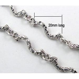 Antique Silver Alloy Chain, 20mm length