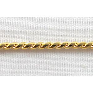 Gold Plated Copper Snake Chains, 1.4mm dia