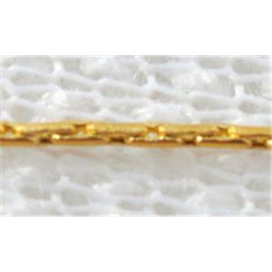 Gold Plated Copper Chain, 1.0mm dia