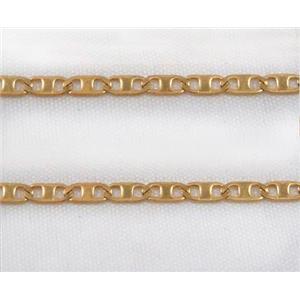 stainless steel chain, gold plated, approx 2.5mm wide