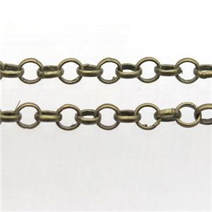 brass chain, antique bronze, approx 4mm