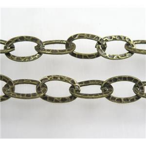 copper chain, antique bronze plated, approx 15x22mm
