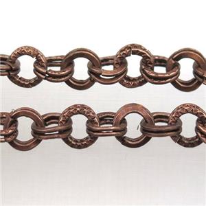 iron chain, antique red, approx 8mm