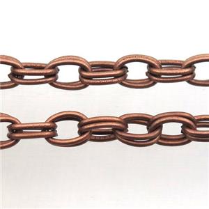 iron chain, antique red, approx 5-8mm