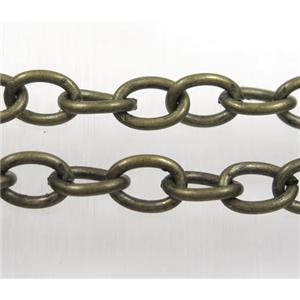iron chain, Antique bronze plated, approx 9x12mm