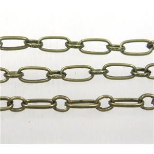 iron chain, Antique bronze plated, approx 4x5mm, 4.5x8.5mm